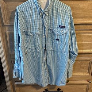 Columbia Men's Light Blue Gingham Shirt